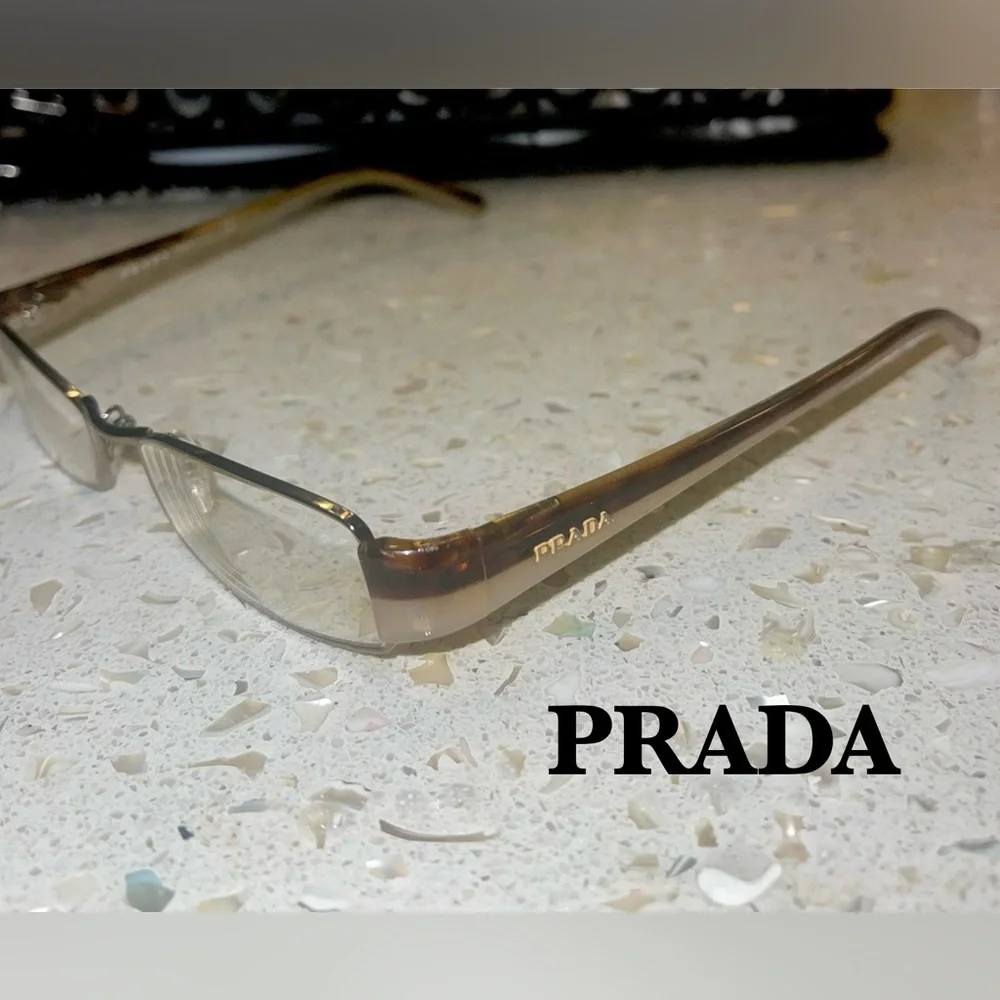 Prada Brown Gradient Eyeglasses VPR53H
